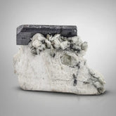 Tantalite on Feldspar with Tourmaline